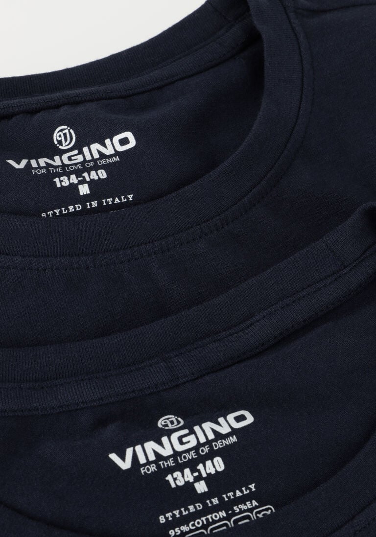 VINGINO donkerblauwe vingino t-shirt boys t-shirt round neck (2-pack)