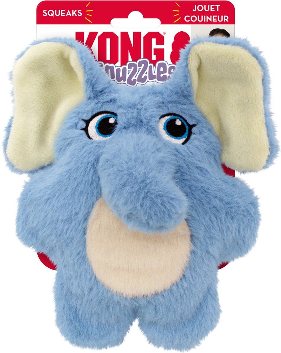 Kong hondenspeelgoed knuffel Snuzzles olifant blauw 20 x 14 x 5,5 cm