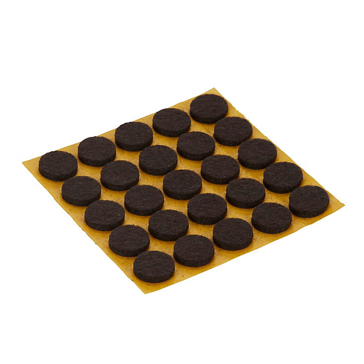 Patin en feutre auto-adhésifs Diall 13 mm x 25, marron