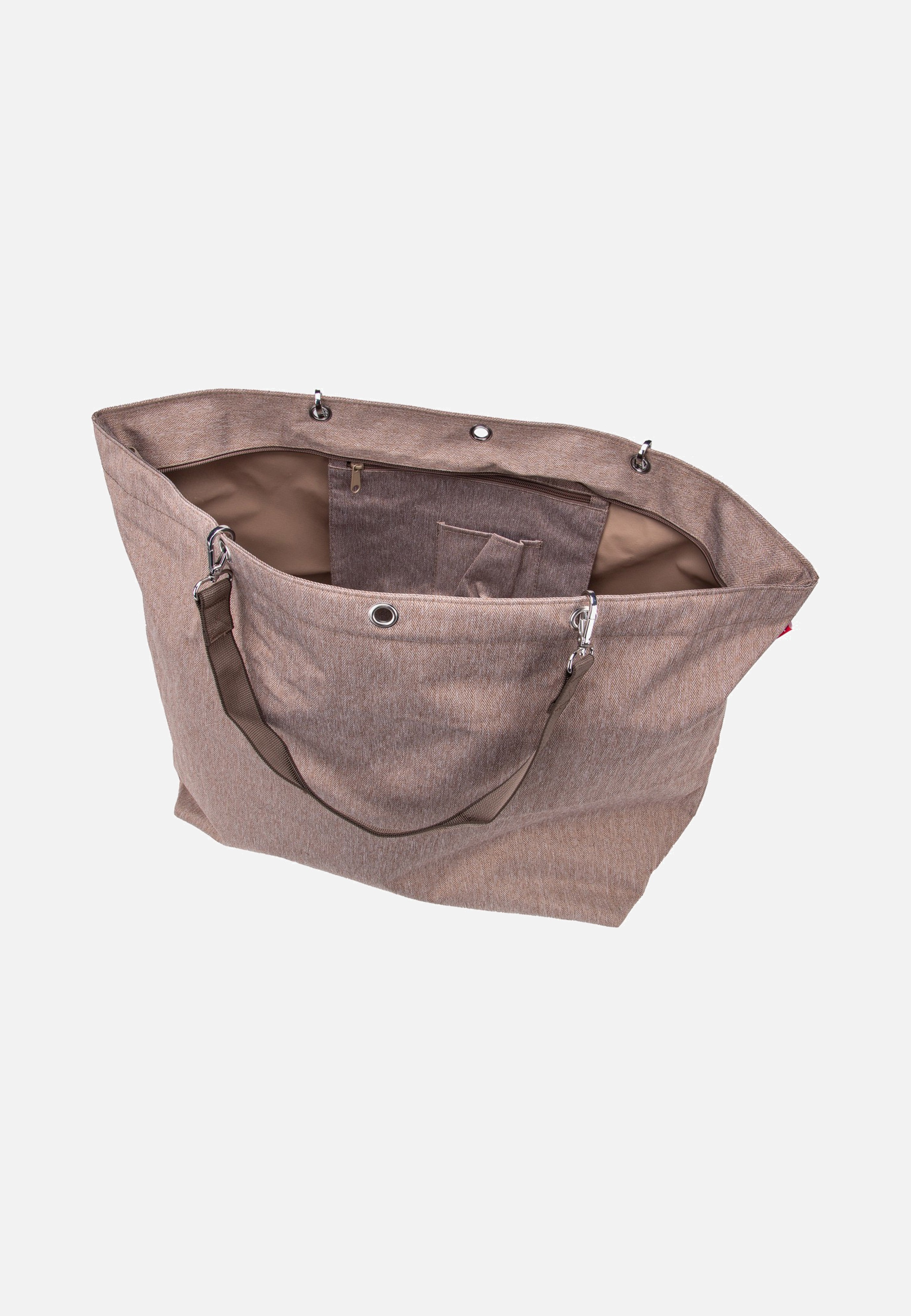 shopper XL Herringbone Mokka - Einkaufstasche