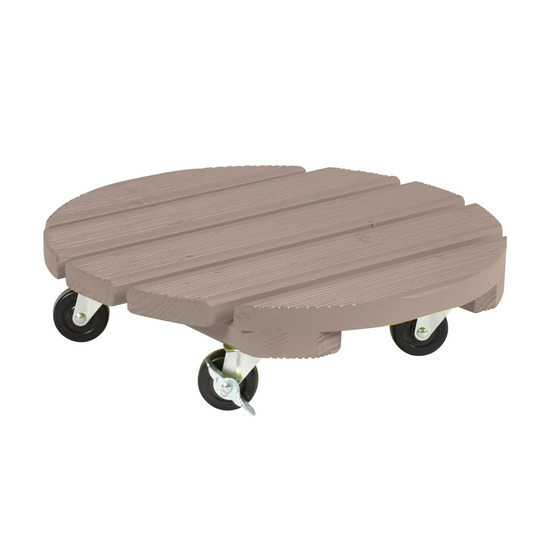 Roul'bac rond en bois, taupe Ø 40 cm