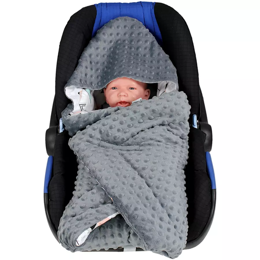 TupTam Baby Winter Einschlagdecke für Babyschale Wattiert mint