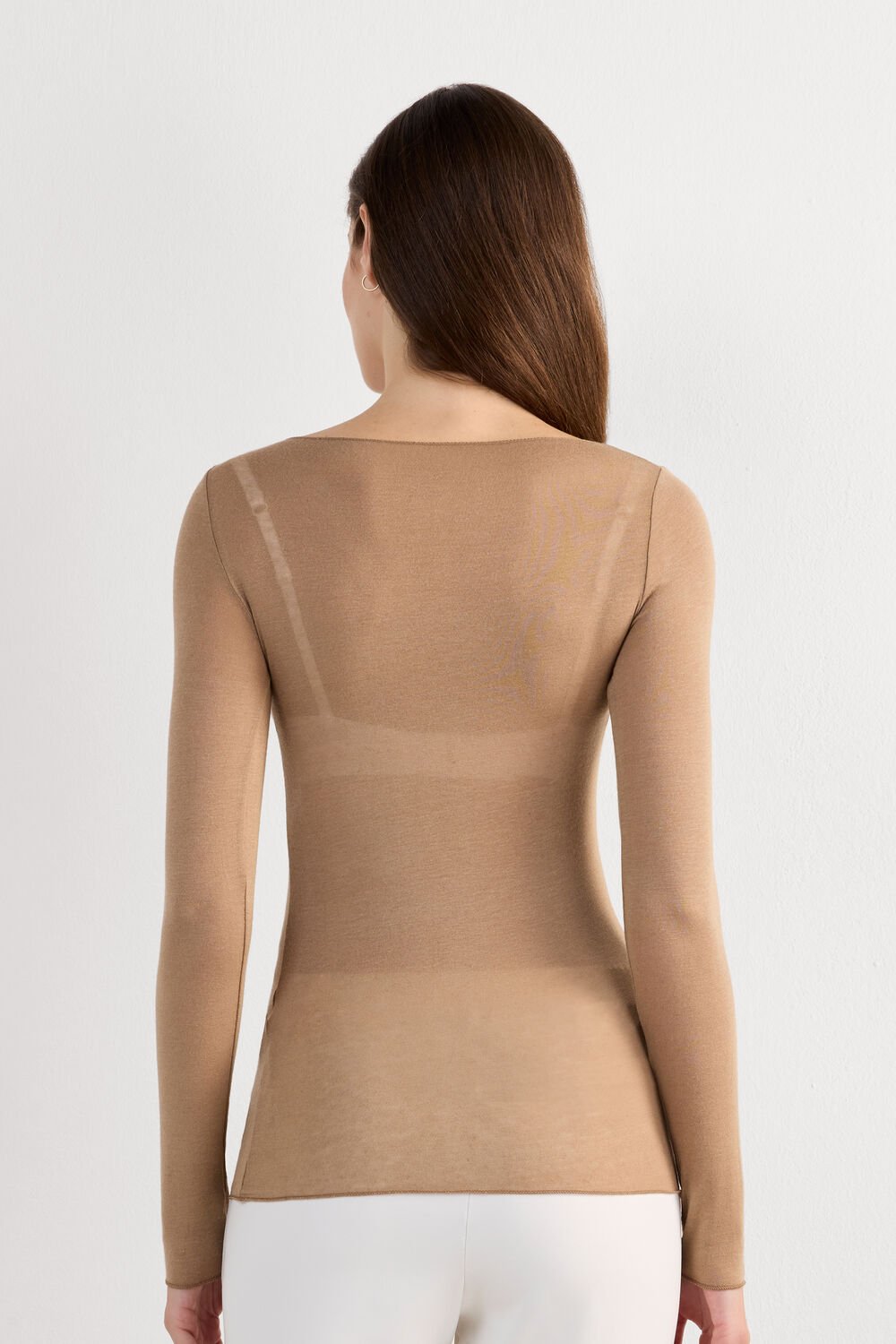 Blusa ultraleve de cashmere com decote canoa