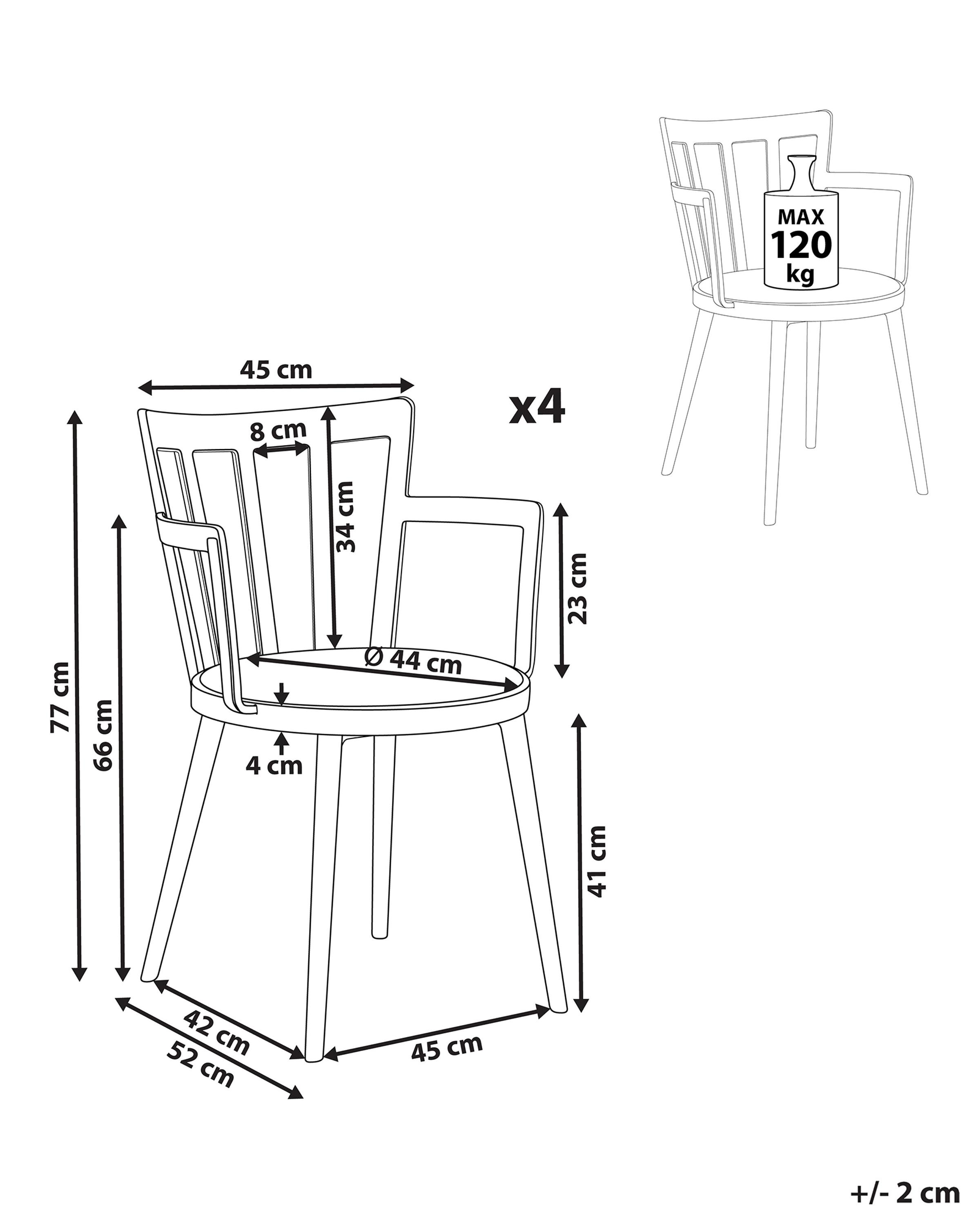 Set van 4 eetkamerstoelen MORILL Lichtgroen