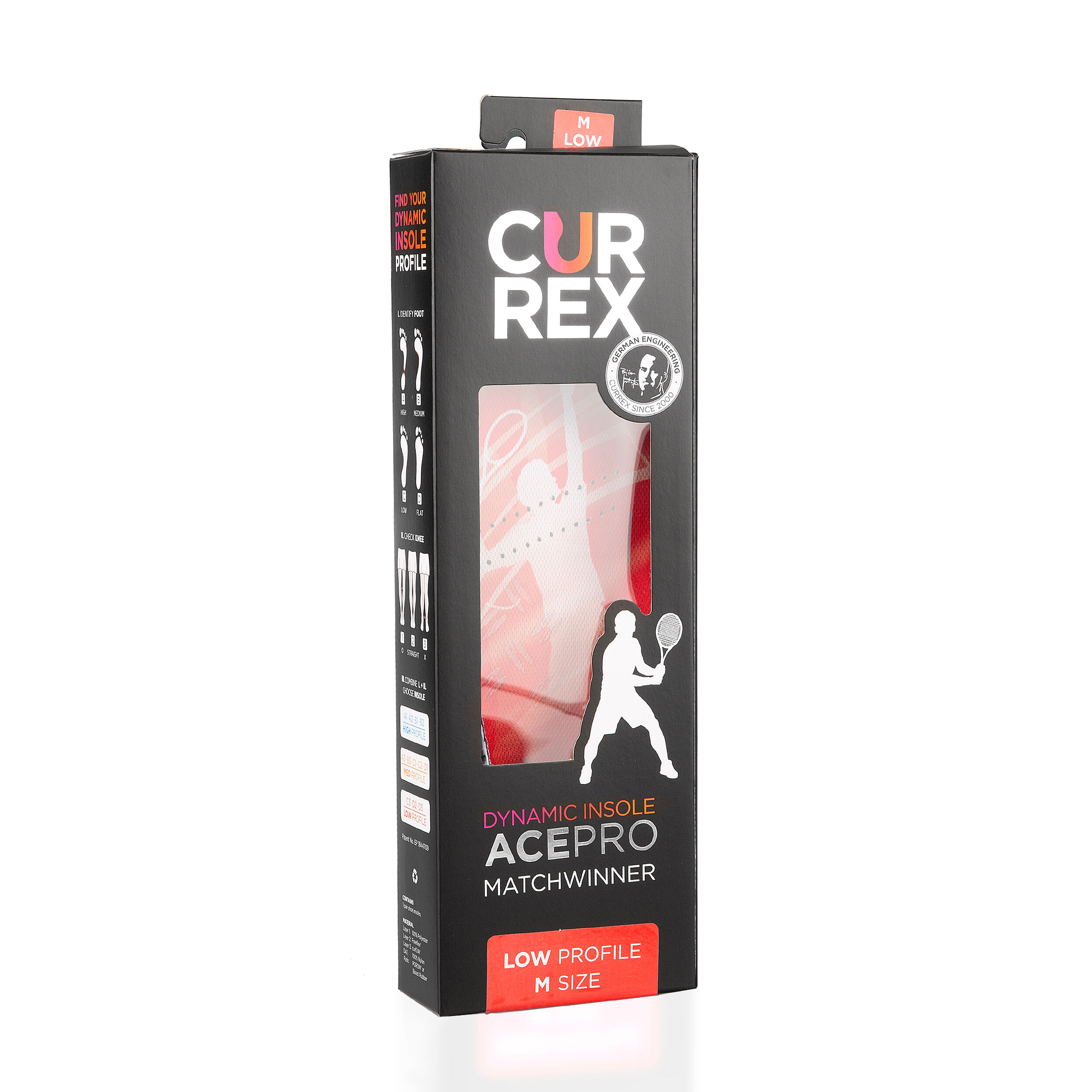 CURREX AcePro Low Semelle Intérieure - Rouge , Rouge Foncé