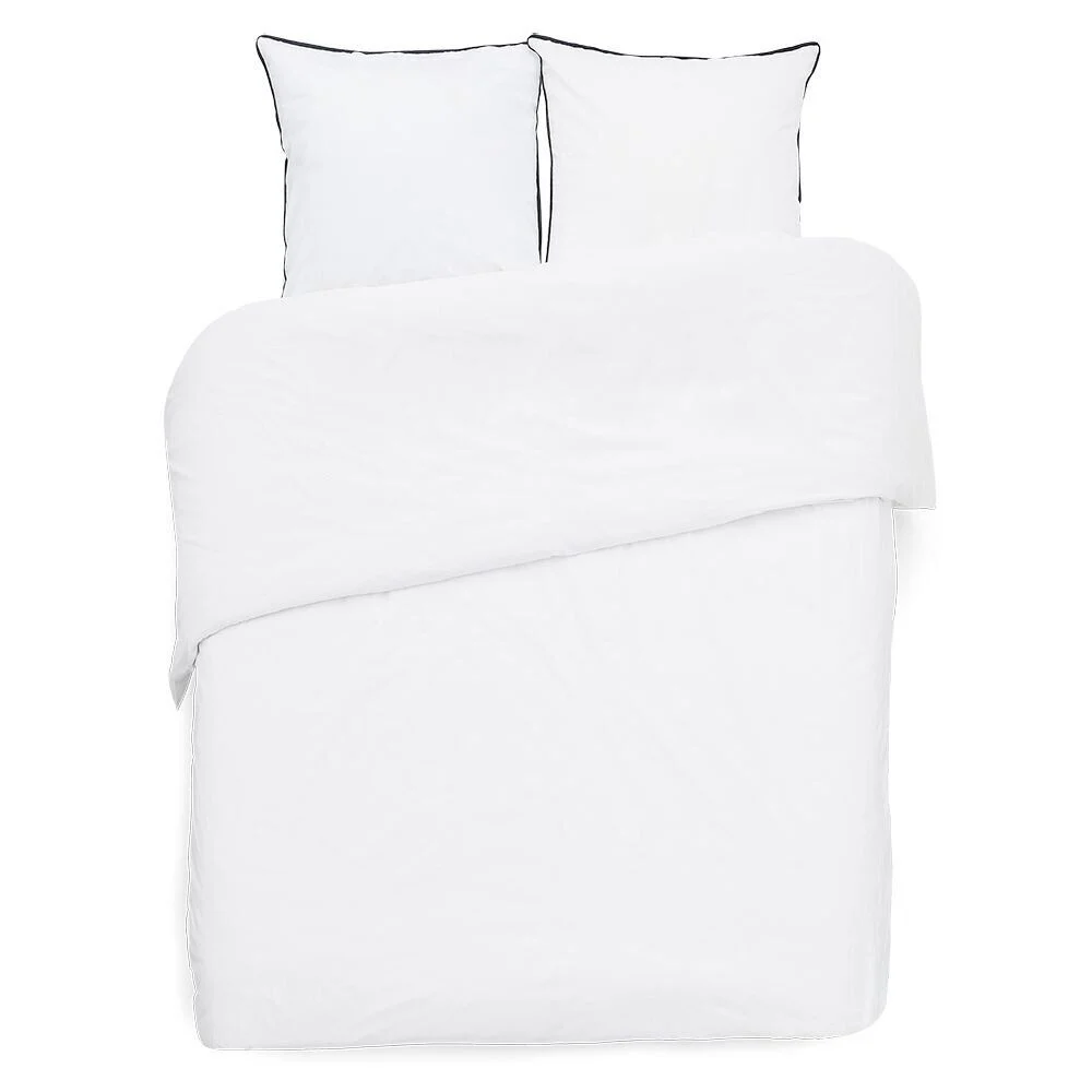 Parure de lit 2 personnes 260x240cm blanc uni