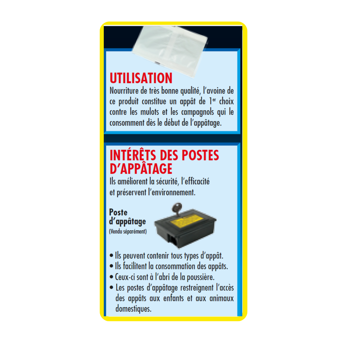 Acto mulots-campagnols appât avoine - 6 x 25 grs - sachets-doses contre mulots e