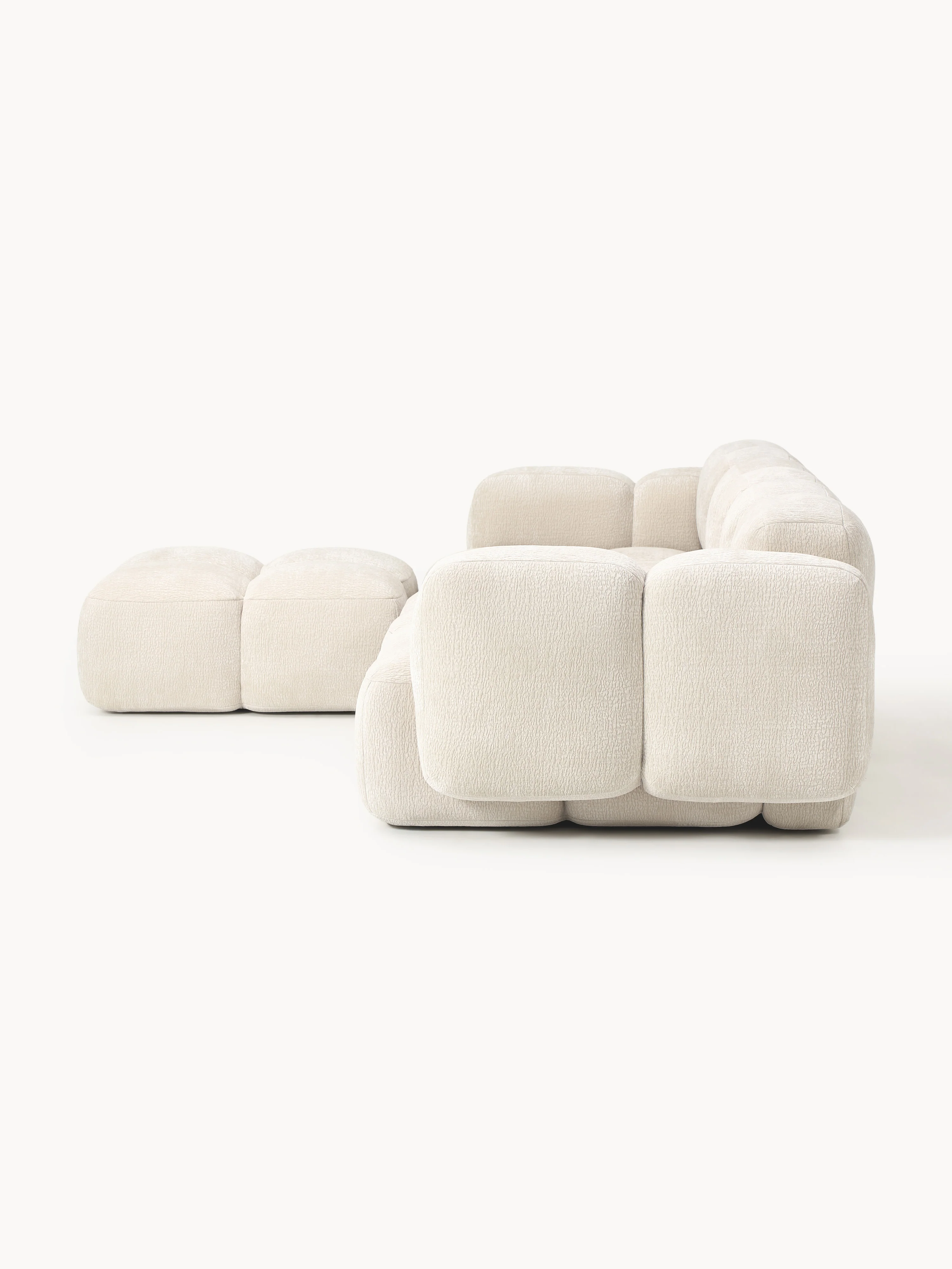 Modulaire bank Tayla (4-zits) met poef (links/rechts)
