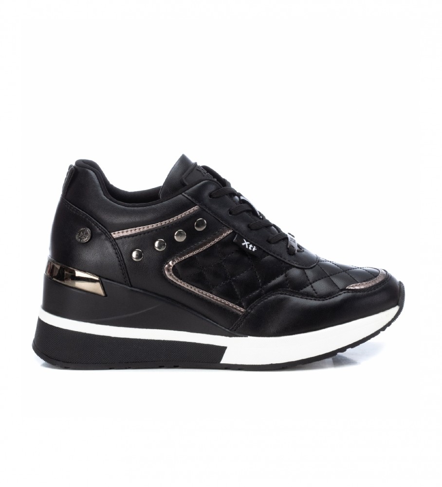 Tênis Xti 140120 Preto - Altura do Salto Anabela: 7cm -
