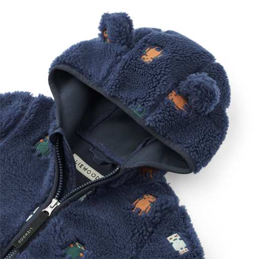 Liewood Mara Teddyjakke, Robots/Indigo Blue, 98 cm