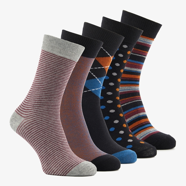 5 paar heren sokken met print