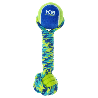 Zeus Hundespielzeug K9 Fitness Rope & TPR Tennis Dumbbell