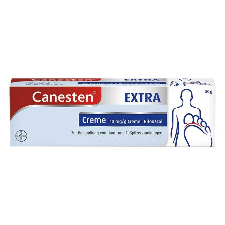 Canesten EXTRA Creme gegen Haut- und Fußpilzerkrankungen, 50 g