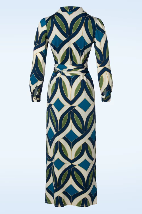 K-Design Stella Crossover maxi jurk in blauw
