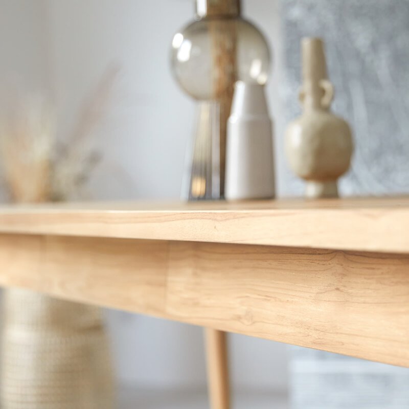 Table Jonàk en teck massif L 180 x P 80 cm, 6 à 8 personnes