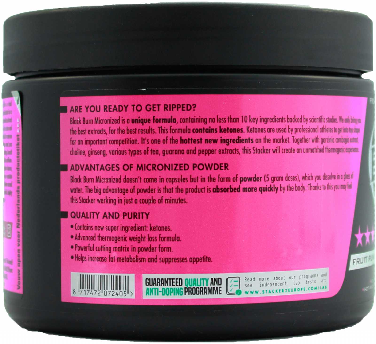Stacker 2 Black Burn Micronizado 300 g