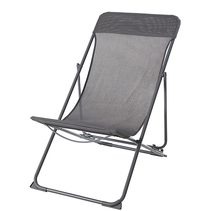 Chilienne en métal et toile GoodHome Joline gris