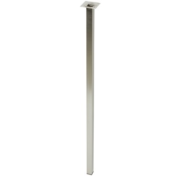Duraline tafelpoot vierkant RVS-look 25x25 mm 80 cm