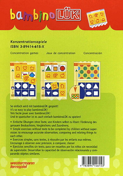 bambinoLÜK-Set. Concentration games. Jeux de concentration.Tl.1