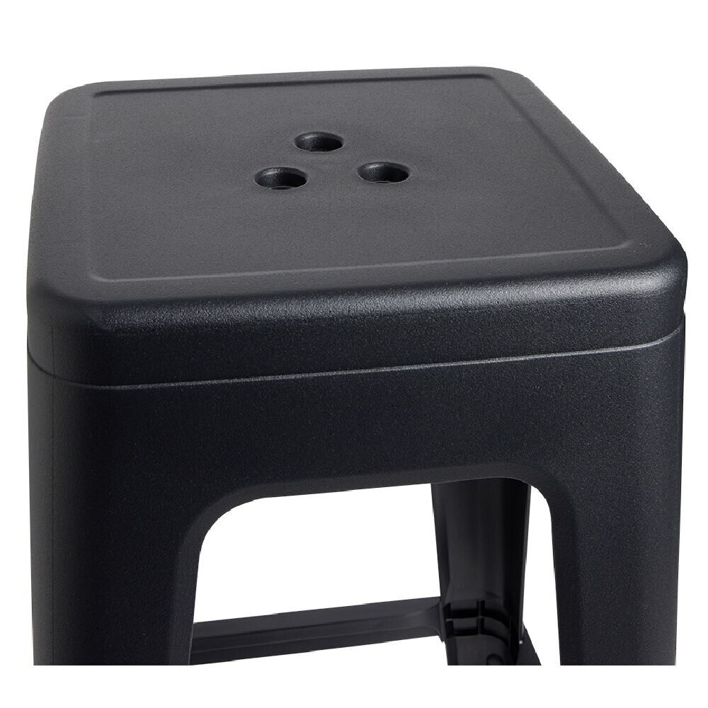 Tabouret de jardin en plastique gris