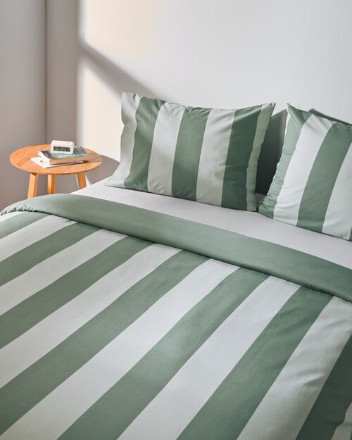 housse de couette coton doux 200x220 rayures