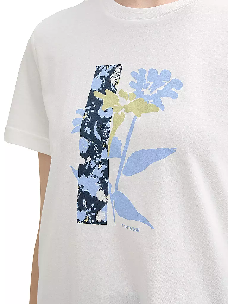 TOM TAILOR T-Shirt weiss