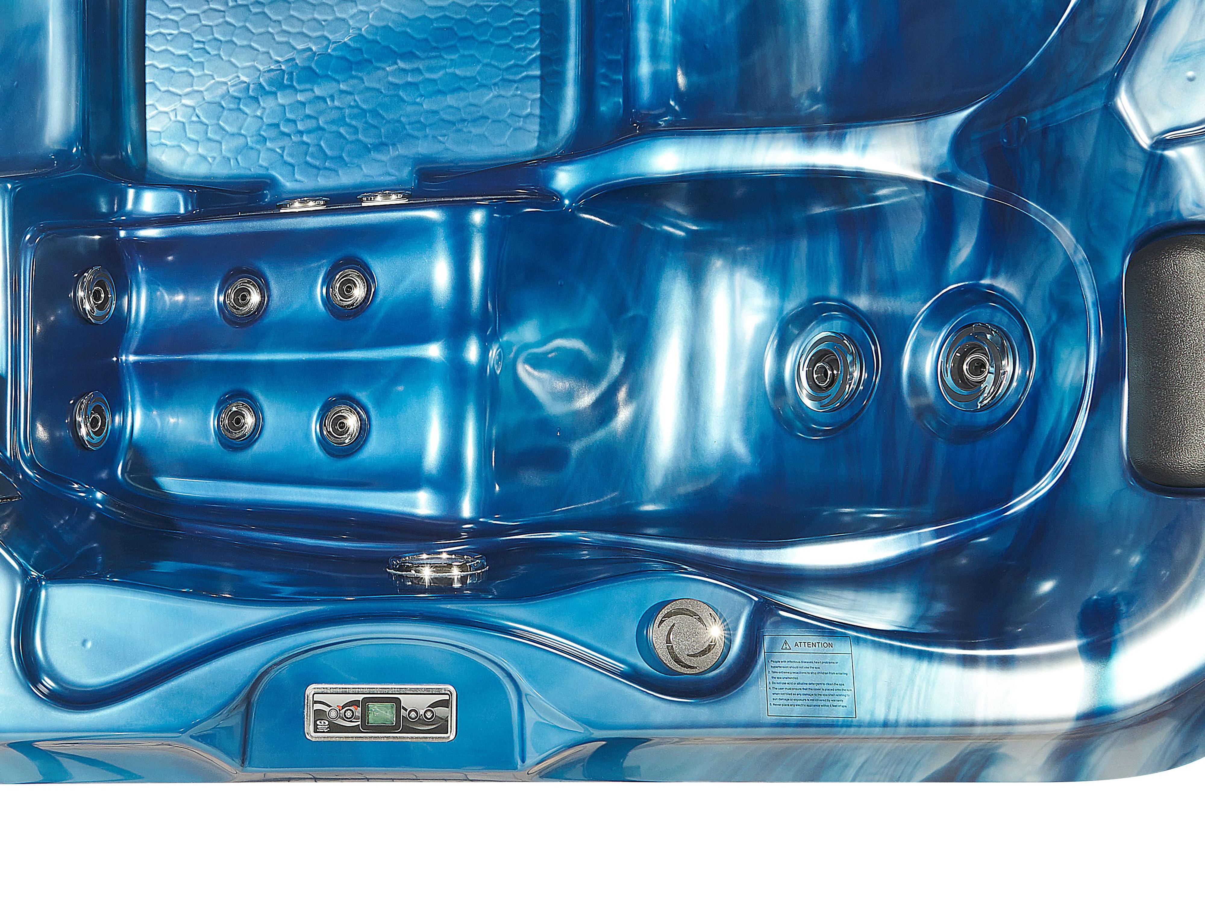 Buiten hottub met LED TULAROSA Blauw