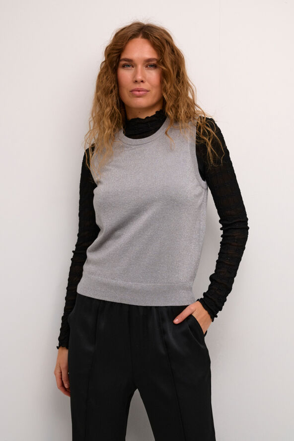 Kaffe KAregina Slipover Grey silver metallic