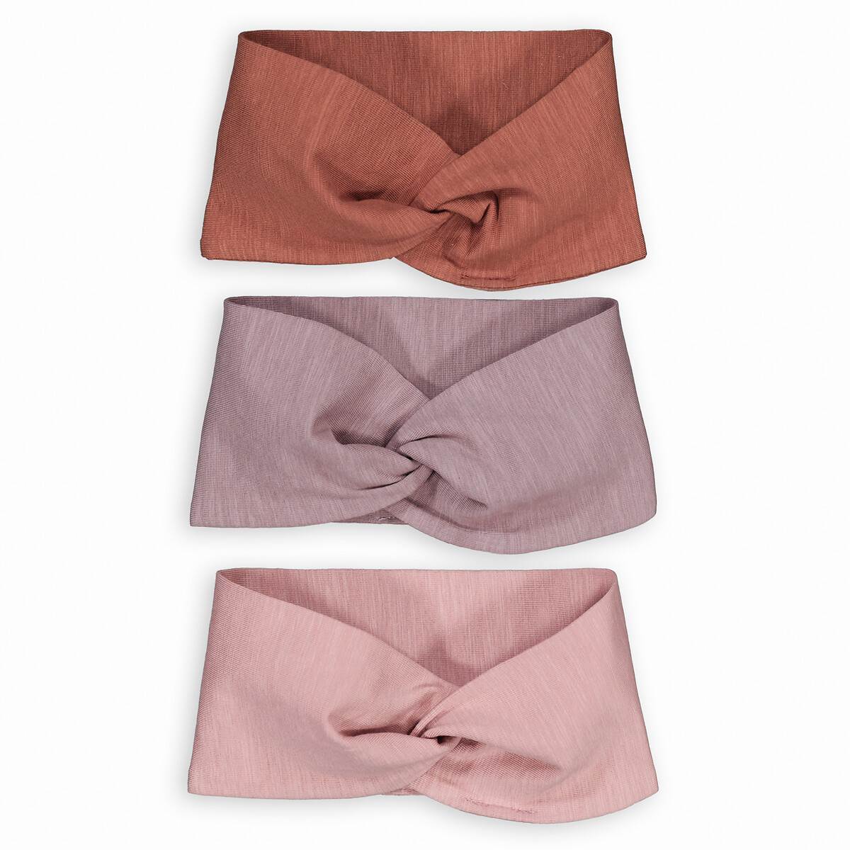 COLEÇÃO LA REDOUTE<br>Conjunto de 3 faixas de cabelo em malha