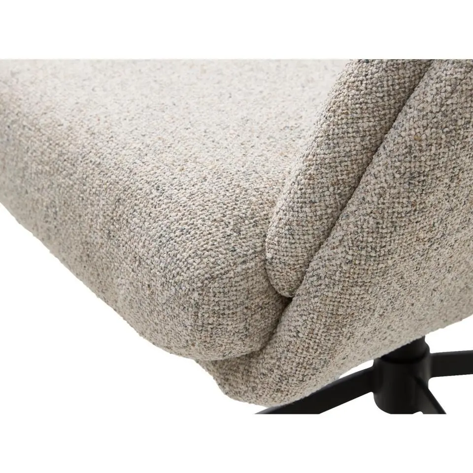 Nordic Home - Khan fauteuil met voetensteun - off white