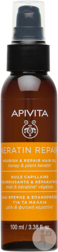 Apivita Kératine Repair Huile Capillaire Nourrissante Et Réparatrice Flacon Pompe 100ml