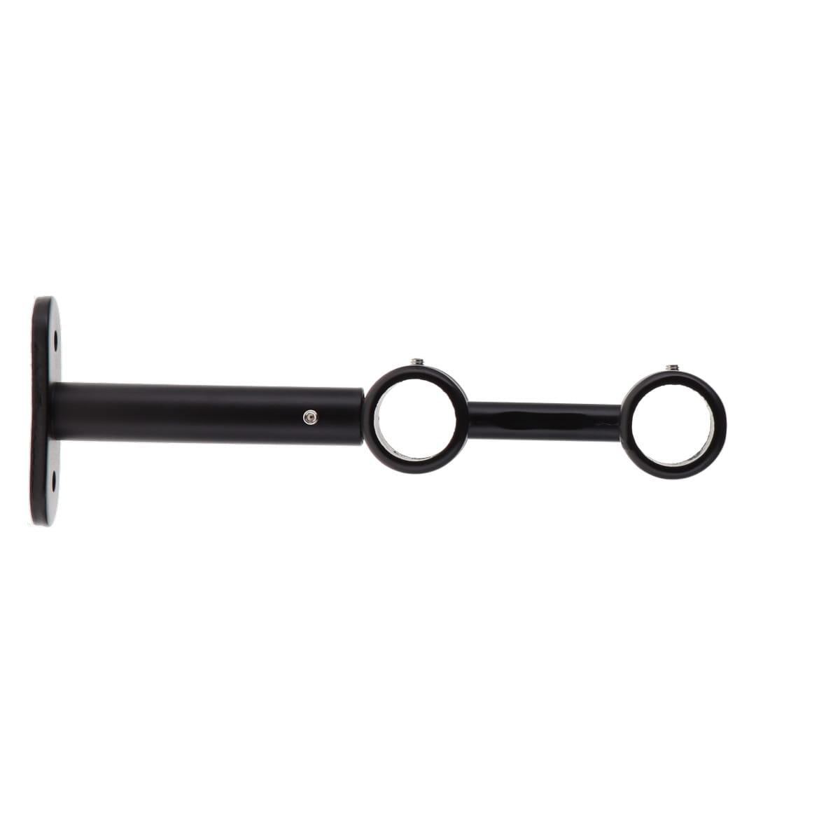 SUPPORT DOUBLE D.20CM 150MM NOIR MAT X2 PIECES