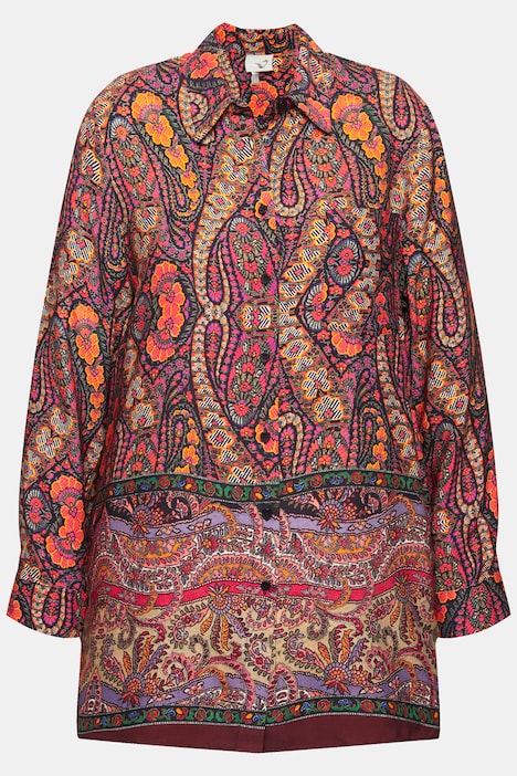 Hemdbluse, Mustermix, Hemdkragen, Langarm