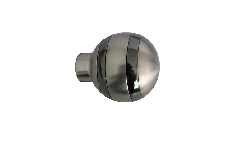 Embout boule pour barre à rideau bicolore GoodHome 19 mm Athens gris