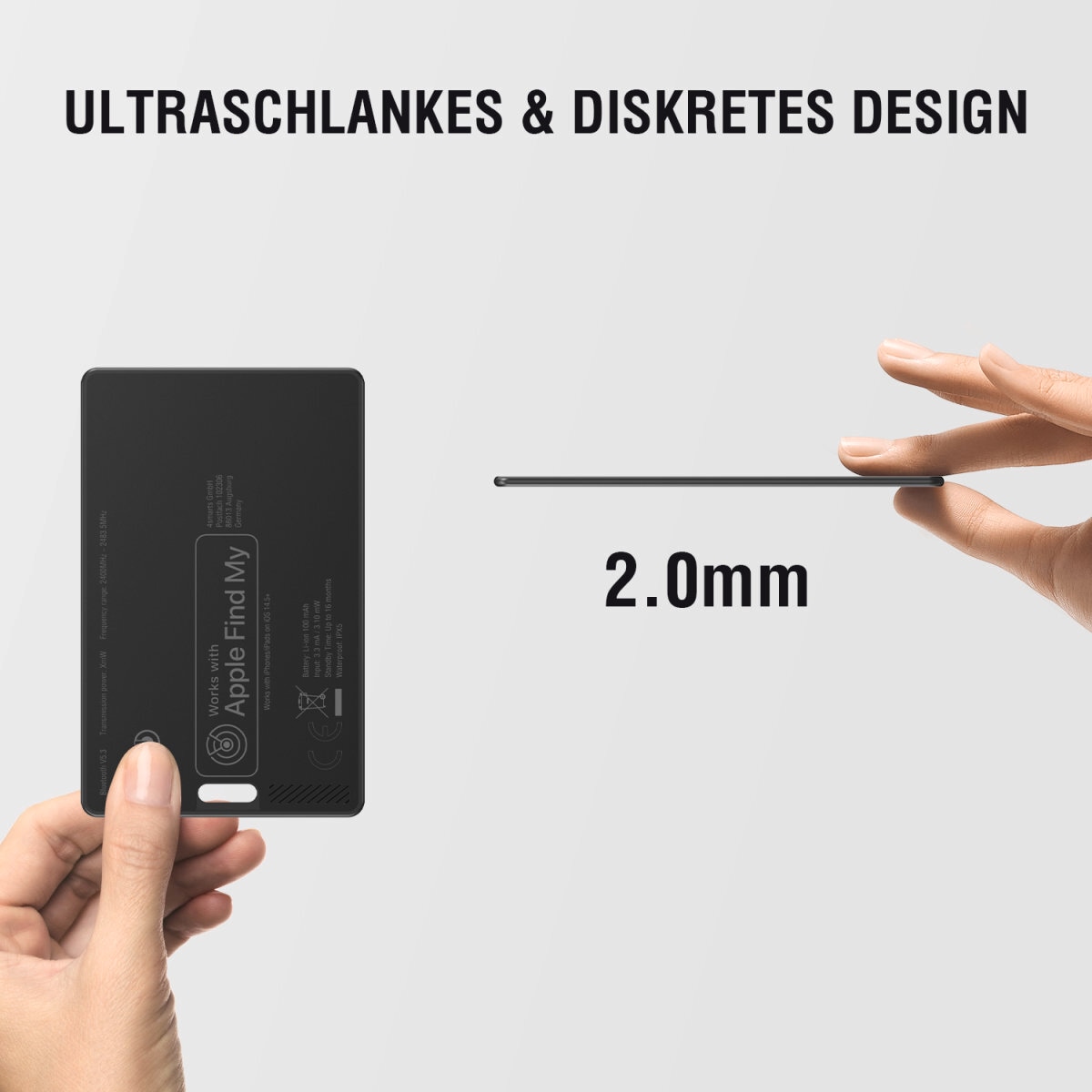4smarts GPS-Tracker »SkyTag Card ReCharge« SkyTag im Kreditkarten Format für dein Portemonnaie