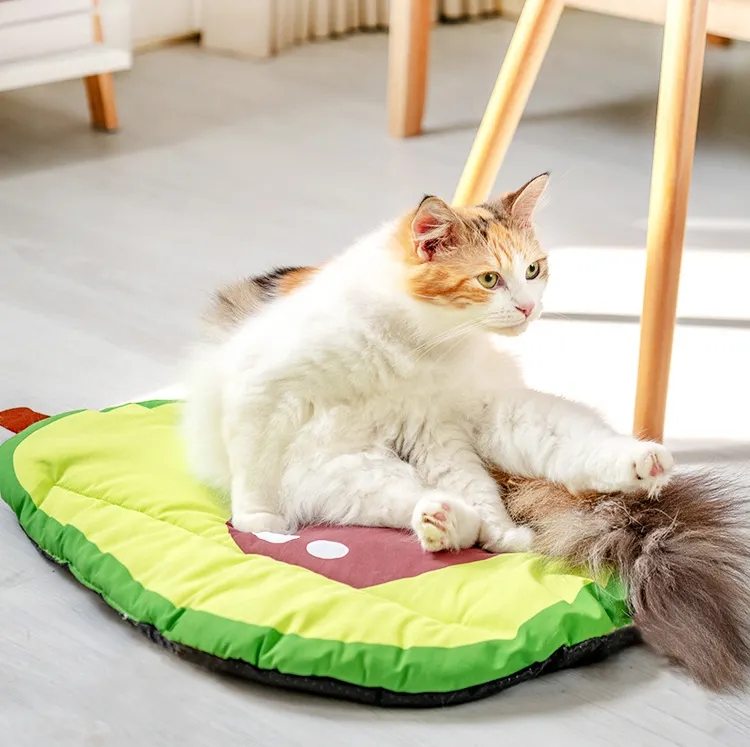 (57x40cm) Weiches Haustier Kissen Bequeme Matte für Hunde / Katzen - Avocado
