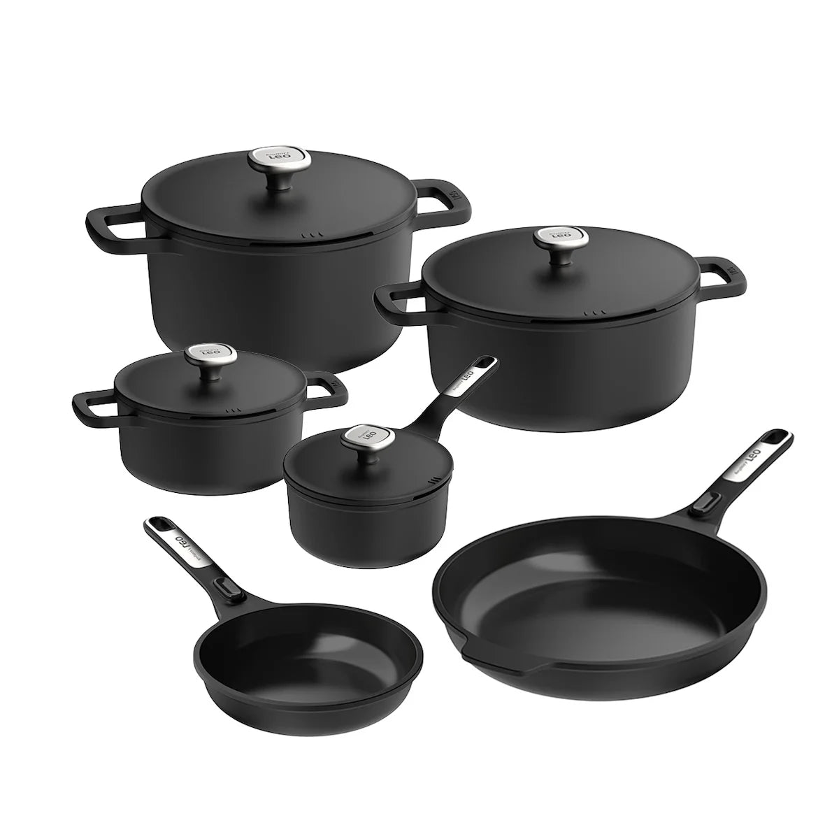 BergHOFF Leo Phantom Pannenset - 6 delig met gratis panbeschermerset