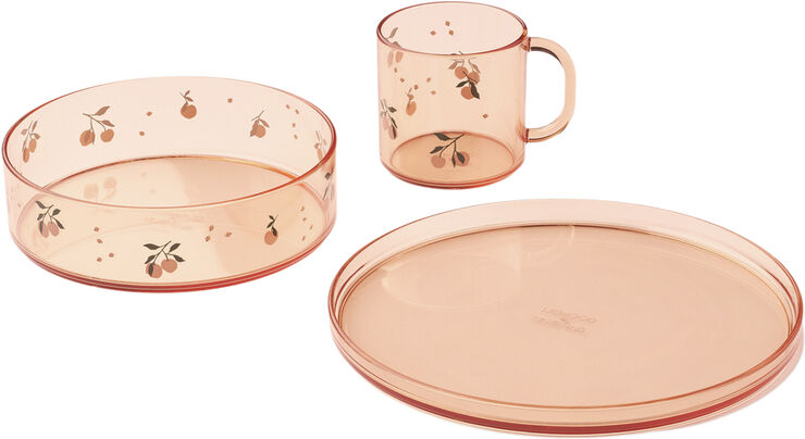 Liewood Siva Printed Tritan Tableware Set P Peach / sea shell