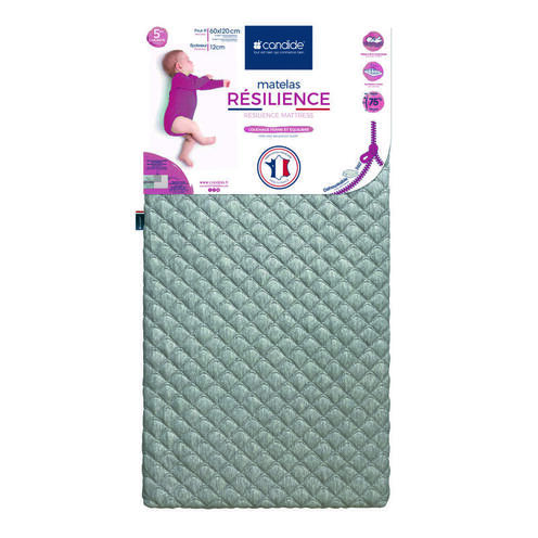 Matelas Résilience déhoussable 360° 60x120x11 cm - CANDIDE