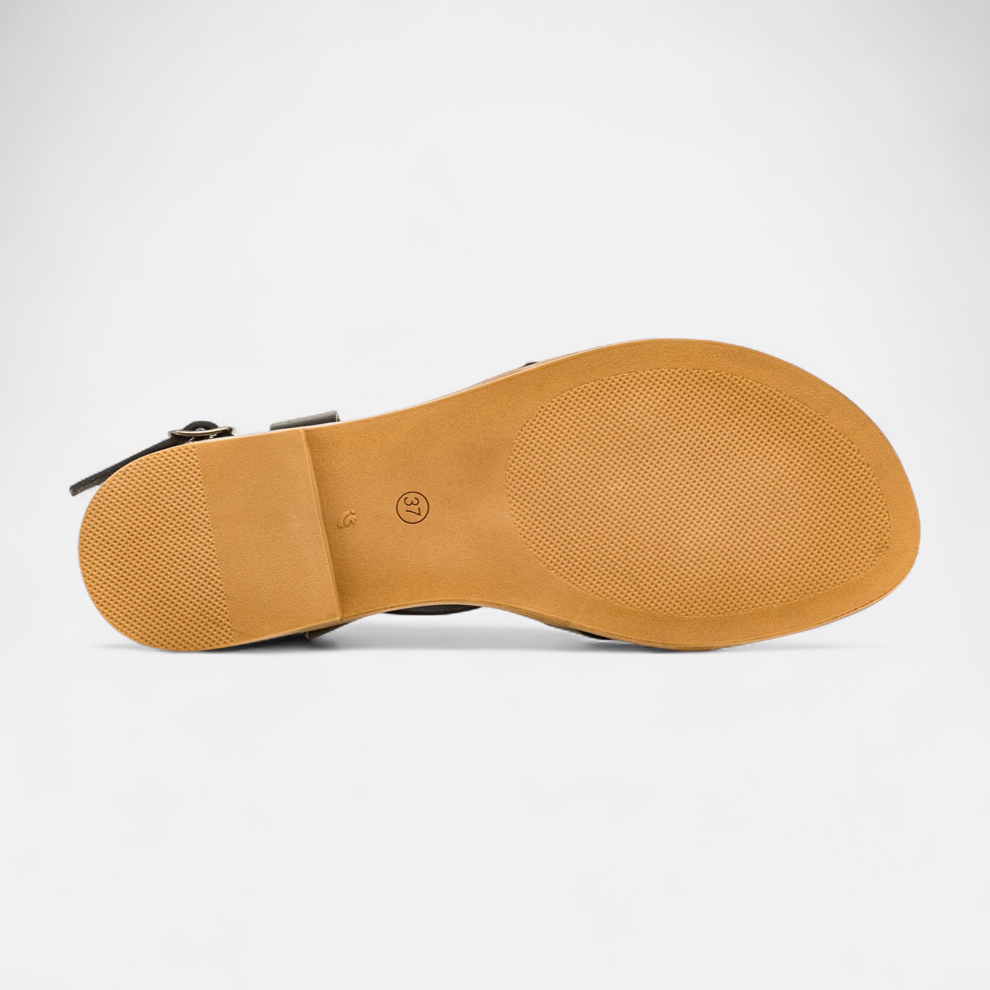 Nu-pieds Femme en cuir noir