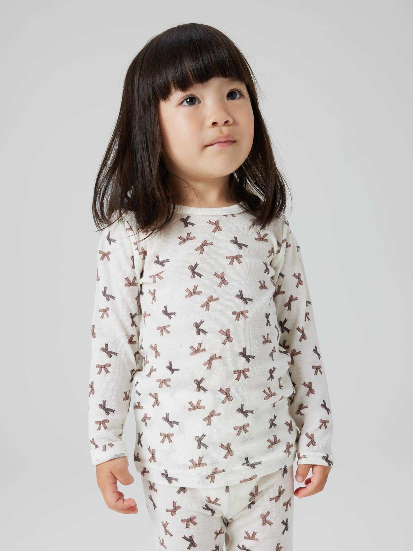 Wang Wool Rib Long Sleeve Top All Over Print