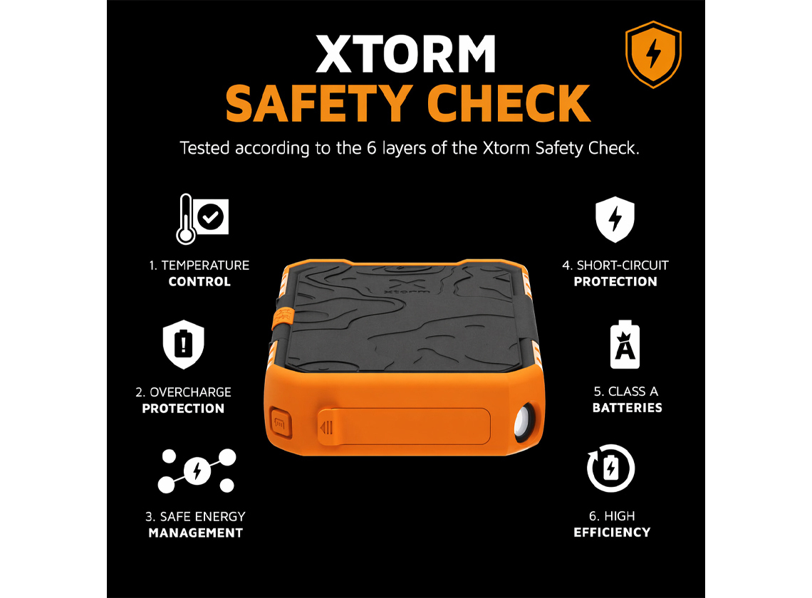 Xtorm Rugged 10.000 mAh powerbank op zonne-energie