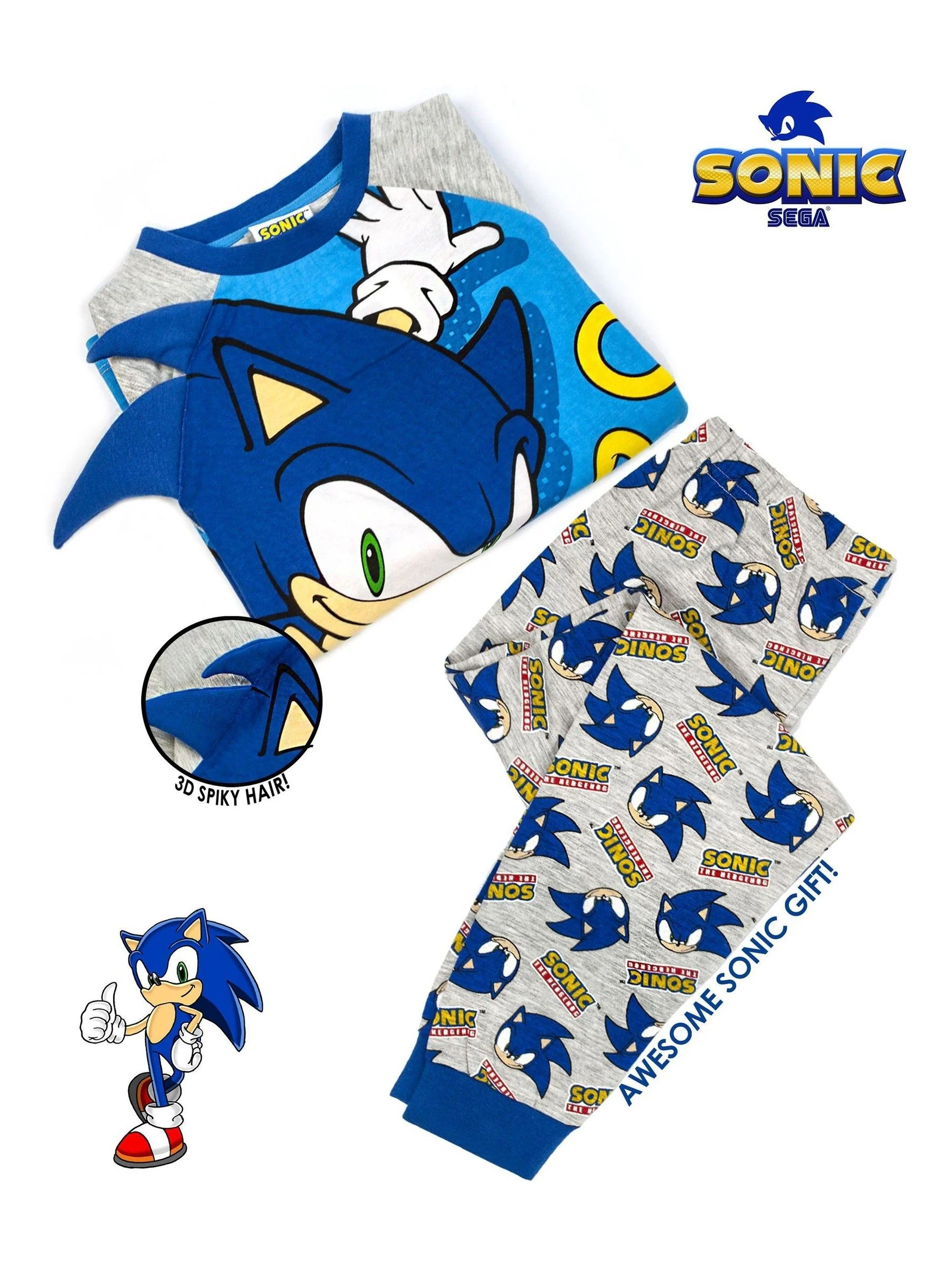 Vanilla Underground Sonic The Hedgehog Long Sleeve Leg Pyjamas Set