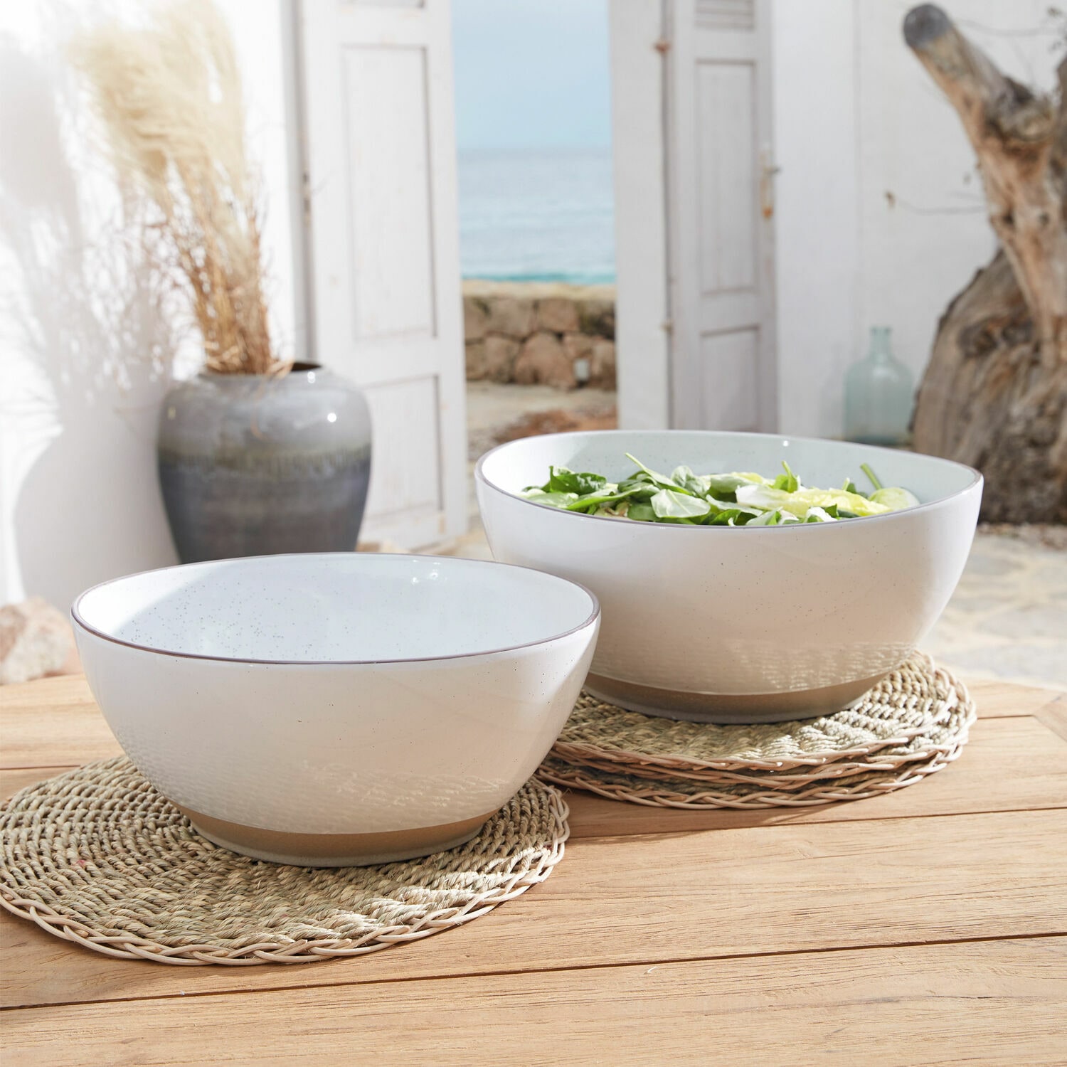 Salatschüssel 2er Set Biarré weiß
