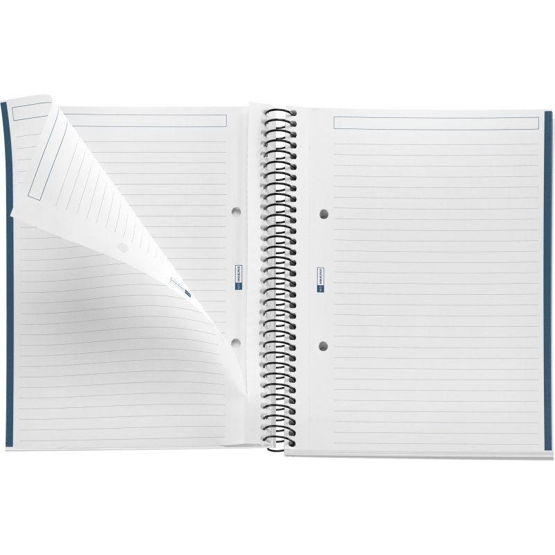 Notebook The Original, Couverture rigide, A5, lignes horizontales, 80 feuilles de 1 couleur, Miquelrius, Océan.