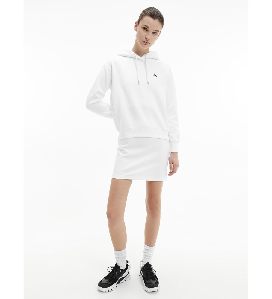 Moletom Calvin Klein Jeans em mistura de algodão branco