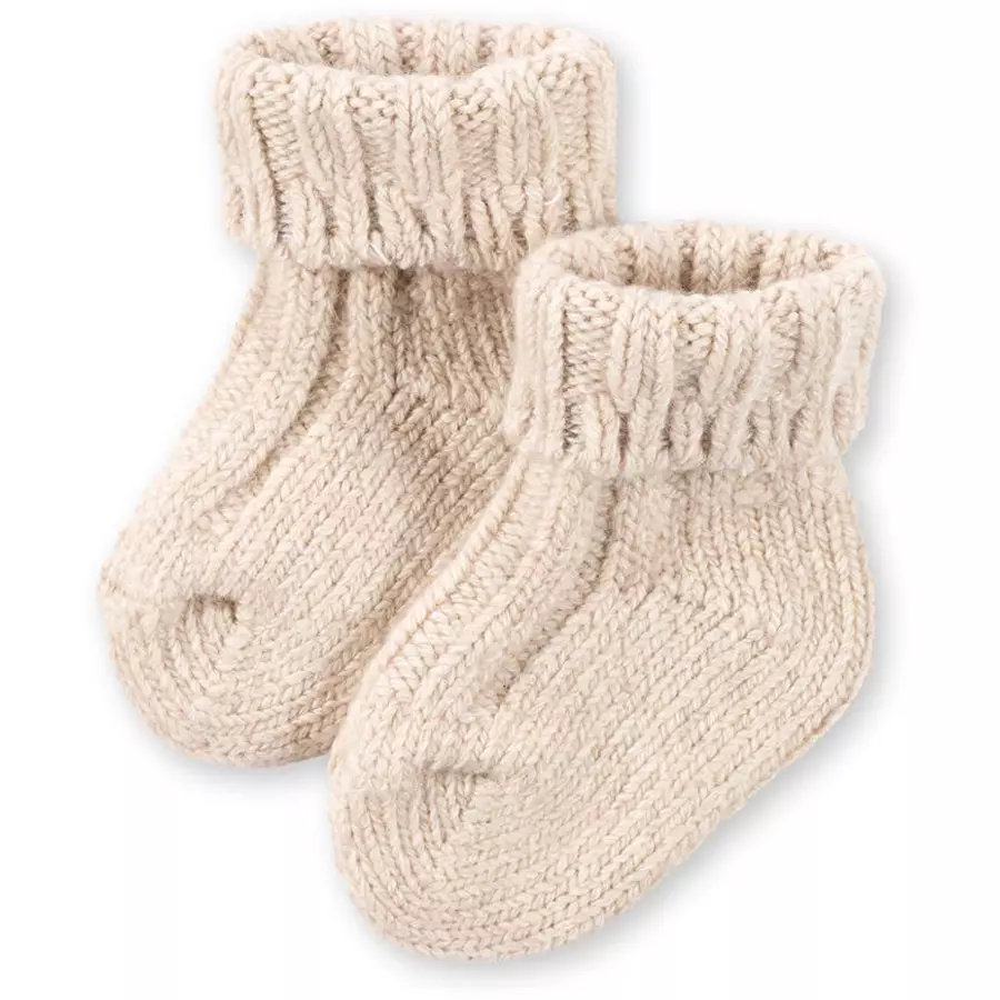 Hofbrucker Baby Socken Kaschmir Babysocken Sand