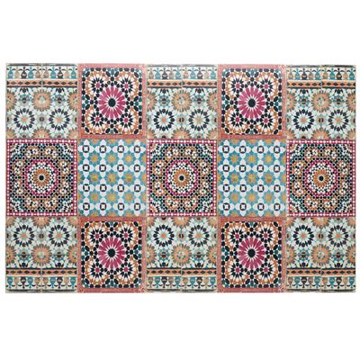 Tapis vinyle effet mosaïque