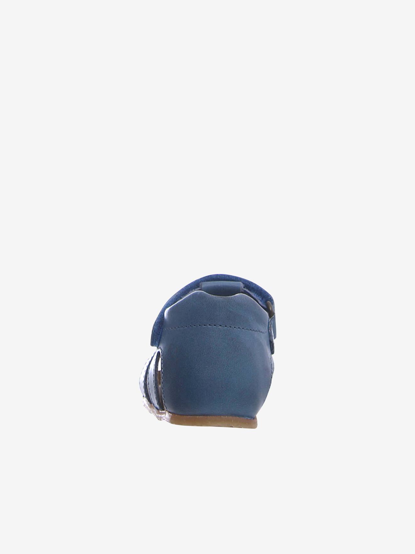 Sandálias Falcotto NATURINO® para primeiros passos do bebê, azul médio liso