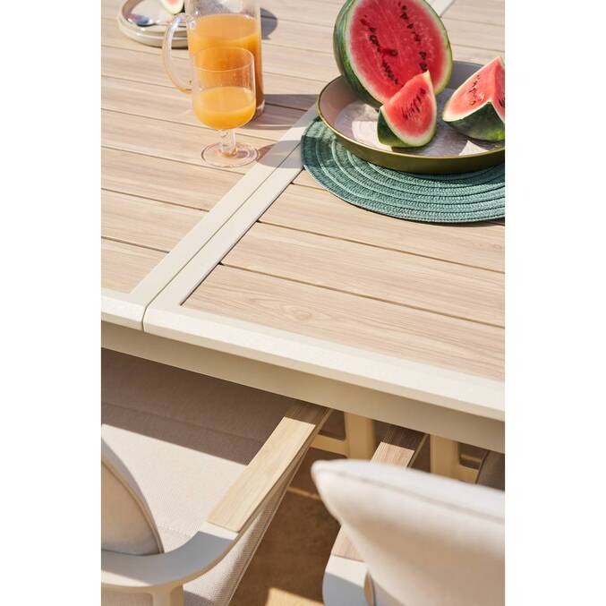 Table de jardin extensible AXIOME Lin & Argile